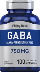GABA Amino Acid 750 mg  (Gamma-Aminobutyric Acid) 100 Capsules